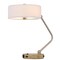 Homeroots 20" Brown Metal Two Light Lantern Desk USB Table Lamp With White Drum Shade 524743 - alternate 2