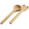 Martha Stewart Coban 3 Piece Rubber Wood Salad Bowl and Servers in Light Brown 134075.03 - alternate 3