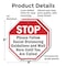Signmission Stop Please Follow Social Distancin, 6 inch X 6 inch, Plastic Sign, 2PK OC-P-2PACK-6-196 - alternate 4