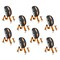 Mytee Products 2in x 9ft Ratchet Tire Strap w/ Swivel J Hooks & Rubber Pads, 8PK RST-209SHRB-HD-ORx8 - alternate 2