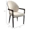 Leisuremod Opaline Series Elegant Wooden Dining Chair in Brown/Cream, 4PK OC24BRCR4 - alternate 2