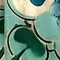 Homeroots 12" x 12" Blue And Green Vinyl Arabesque Peel And Stick Removable Tiles 572064 - alternate 2
