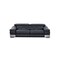 Homeroots 92" Black Italian Leather Solid Wood Sofa 720452 - alternate 1