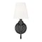 Z-Lite Claudelle 1-Light Wall Sconce, 5.75 in W x 14 in H, Matte Black 4014-1S-MB - alternate 2