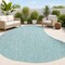 Jonathan Y Evan Modern Rustic Organic Curve Turquoise 9 ft. x 12 ft. Indoor/Outdoor Shaped Area Rug SHP102G-9 - alternate 1