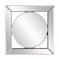 Homeroots 12" Round in Square Glass Framed Accent Mirror 383715 - alternate 3