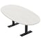 Skutchi Designs 7ft Boval Conference Table With Power | Harmony Series | 6 Person Meeting Room Table HAR-BOVL-48X84-T.BK-WA7976-NA - alternate 1