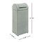 Happimess Darla 14.27-Gallon All-Weather Wicker/Metal Swing Top Hideaway Outdoor Trash Can, Mint Blue/White HPM1201C - alternate 2