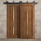 Sartodoors Sliding Closet Barn Bypass Doors 72 x 96 inches, Ego 5014 Cognac Oak Veneer, Modern 6.6ft Rails Ha EGO5014BBB-DKO-7296 - alternate 2