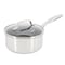 Oster Modessa 2.5Qt Nonstick Triply Stainless Steel Saucepan and Lid with Honeycomb Design in Silver 143061.02 - alternate 1