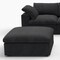 Homeroots Black Linen Blend Modular L Shaped Six Piece Corner Sectional 716930 - alternate 2