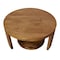 Homeroots Set of Two Walnut Solid Wood Round Distressed Solid Nested Coffee Tables 605988 - alternate 3