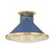 Hudson Valley Lighting Highclere 17.75 in. Flush Mount in Aged Brass/Soft French Blue by Mark D. Sikes MDS2403-AGB/FBL - alternate 1