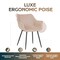 Leisuremod Markley Modern Leather Dining Arm Chair in Taupe, 2PK EC26TP2 - alternate 2