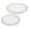Elama 150 Piece Disposable Plastic Dinnerware Party Set for 25 Guests in White with Gold Decal Trim 750123350M - alternate 2