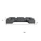 Homeroots Battleship Gray Leather Power Reclining U Shaped Eight Piece Corner Sectional With Console 643927 - alternate 2