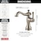 Delta 1 or 3-hole 4" installation Hole Single Hole Lavatory Faucet, Stainless 597LF-SSMPU - alternate 2