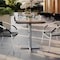Flash Furniture 30" x 24" Outdoor Tabletop, Dark Brown, Seamless Surface Technology, 22x22 Silver Cast Iron X Base ST-REC2430-WBR-T2222S-GG - alternate 2