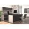 Bestar U Shaped Desk U-Shape Workstation, 92.6" D X 65.9" H, 71.1" W X Melamine, Slate/Sandstone 93863-59 - alternate 3