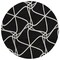 Homeroots 8' Black And Ivory Round Geometric Washable Indoor Outdoor Area Rug 612853 - alternate 3