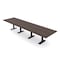 Skutchi Designs 14ft Rectangular Conference Table With Power | Harmony Series | 14 Person Meeting Room Table HAR-REC-48x168-T.BK-H3041-NA - alternate 1
