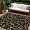 Homeroots 10' X 14' Black And Gold Geometric Washable Indoor Outdoor Area Rug 599183 - alternate 1