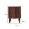Homeroots 22" Brown Solid Wood Two Drawer Nightstand 701723 - alternate 3