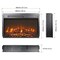 Edendirect 26 in. Ventless Electric Fireplace Insert with log set & realistic flame, remote control with timer ZR-W1769103309 - alternate 2