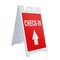 Signmission Check-in With Up Arrow, A-Frame & 2 Decals Installed, Heavy-Duty Plastic Frame SBHD-D-2436-Check-in With Up Arrow - alternate 1