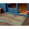 Homeroots 3' X 5' Orange And Teal Blue Abstract Washable Indoor Outdoor Area Rug 616160 - alternate 1