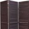 Homeroots 67" Black Wood Folding Three Panel Screen Room Divider 274703 - alternate 2