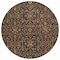 Homeroots 8' Black Brown And Red Round Floral Washable Indoor Outdoor Area Rug 604579 - alternate 2