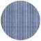 Homeroots 8' Denim Blue And Ivory Round Striped Washable Indoor Outdoor Area Rug 615045 - alternate 2