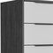Homeroots 18" White and Gray Five Drawer Standard Chest 544006 - alternate 2