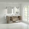 James Martin Vanities Breckenridge 60'' D Vanity, Whitewashed Oak, w/ Jasmine Pearl Quartz Top w/ Wireless Charger 330-V60D-WWO-FEJP - alternate 2
