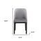 Homeroots Gray And Black Upholstered Velvet Dining Side Chair 521278 - alternate 2