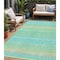 Homeroots 5' X 8' Aqua Green And Yellow Striped Washable Indoor Outdoor Area Rug 614792 - alternate 1