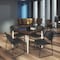 Regency Square Kahlo Breakroom Table W/ 4 Zeng Stack Chairs, 42 in W, 42 in L, Neo Walnut TPL4242NWCM44BK - alternate 2