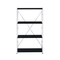 Homeroots 42" Black And Silver Metal and Wood Four Tier Etagere Bookcase 486316 - alternate 1
