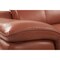 Homeroots 87" Camel Italian Leather Metal USB Reclining Sofa 720456 - alternate 2