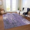 Homeroots 3' X 5' Purple And Ivory Abstract Washable Indoor Outdoor Area Rug 617656 - alternate 2