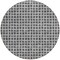 Homeroots 8' Graphite Gray And Silver Round Geometric Washable Indoor Outdoor Area Rug 583290 - alternate 2