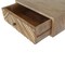 Homeroots 18" Natural Solid Wood Carved Geometric One Drawer Floating Nightstand 653838 - alternate 4