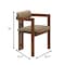 Leisuremod Velo Series Modern Dining Chair in Dark Natural Wood with Taupe Seat VCA-51DTP - alternate 2