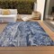 Homeroots 5' X 8' Denim Blue And Navy Blue Abstract Washable Indoor Outdoor Area Rug 577927 - alternate 2