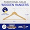 Lifemaster Wooden Hanger Set, Non-Slip, Space-Saving, Swivel Hook, Natural Wood, 30PK LMHNWD30 - alternate 3