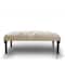 Homeroots 47in Cream and Black Cotton Upholstered Geometric Bench 483751 - alternate 2