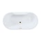 Kingston Brass 55" Acrylic Oval Double Ended Freestanding Tub with Drain, Glossy White/Polished Brass VTDE552823C422 - alternate 1