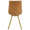 Leisuremod Markley Modern Leather Dining Chair with Gold Legs, Light Brown, 4PK MCG18BR4 - alternate 3
