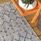 Jonathan Y Ourika Moroccan Geometric Textured Weave Light Gray/Navy 2 ft. x 10 ft. Indoor/Outdoor Runner Rug SMB108A-210 - alternate 3